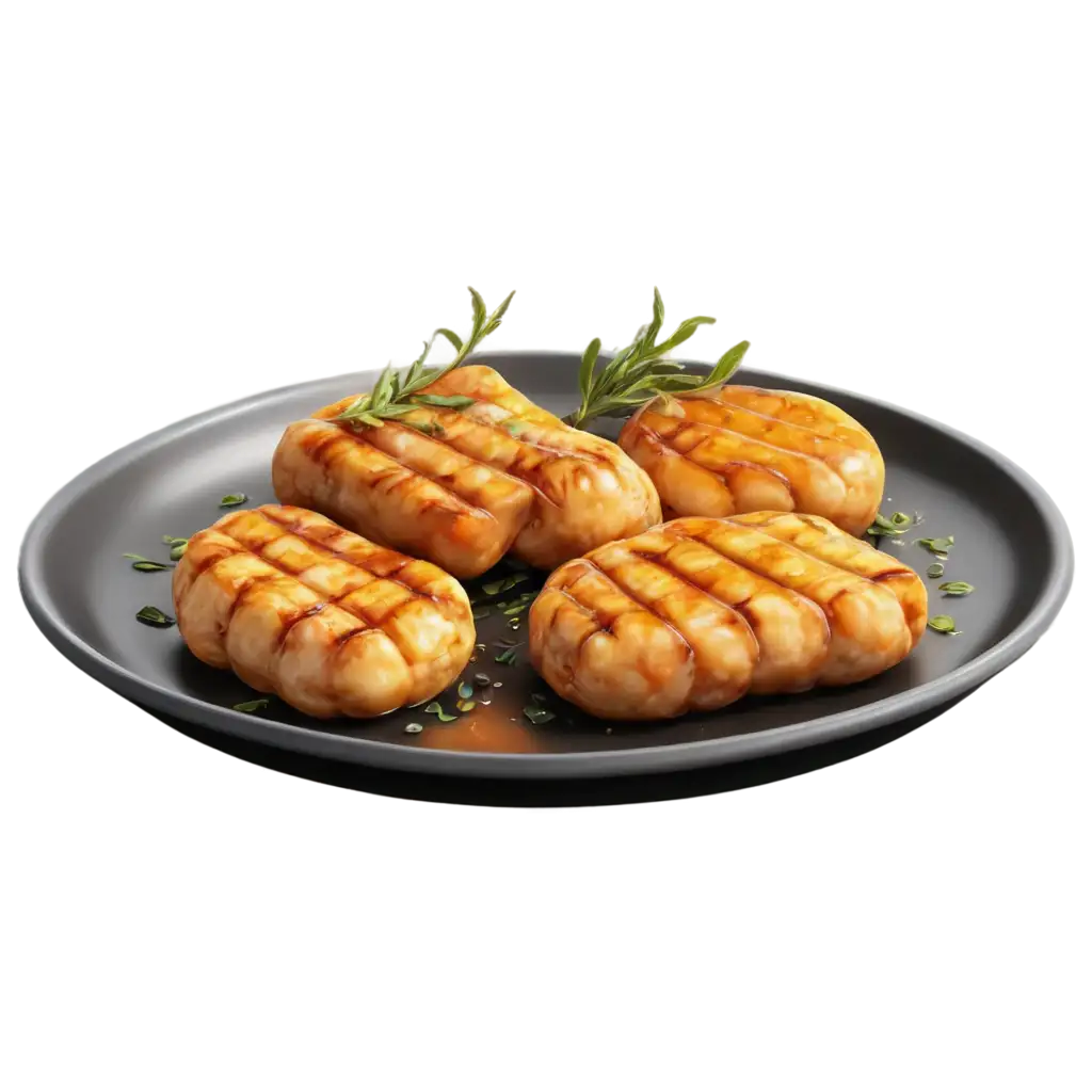 Realistic-3D-Food-Cooked-on-Grill-PNG-Image-Juicy-and-Appetizing-Closeup-Plate-Shot