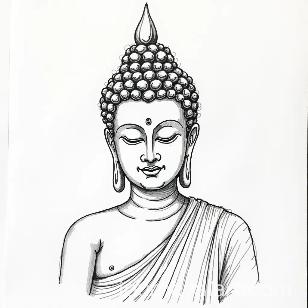 Detailed-Buddha-Sketch-in-Black-Liner-11-Aspect-Ratio
