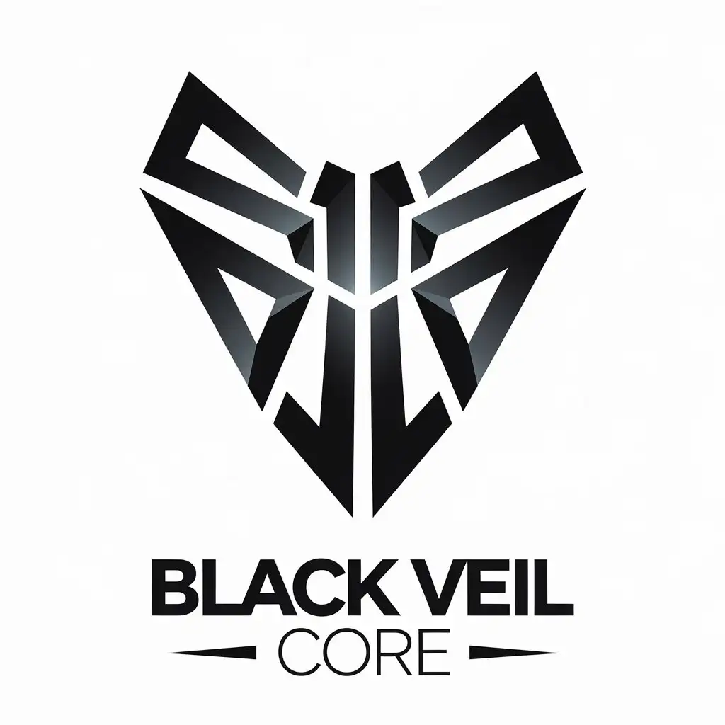 LOGO Design for Black Veil Core Black Gradients Precise Geometry for Technology Industry