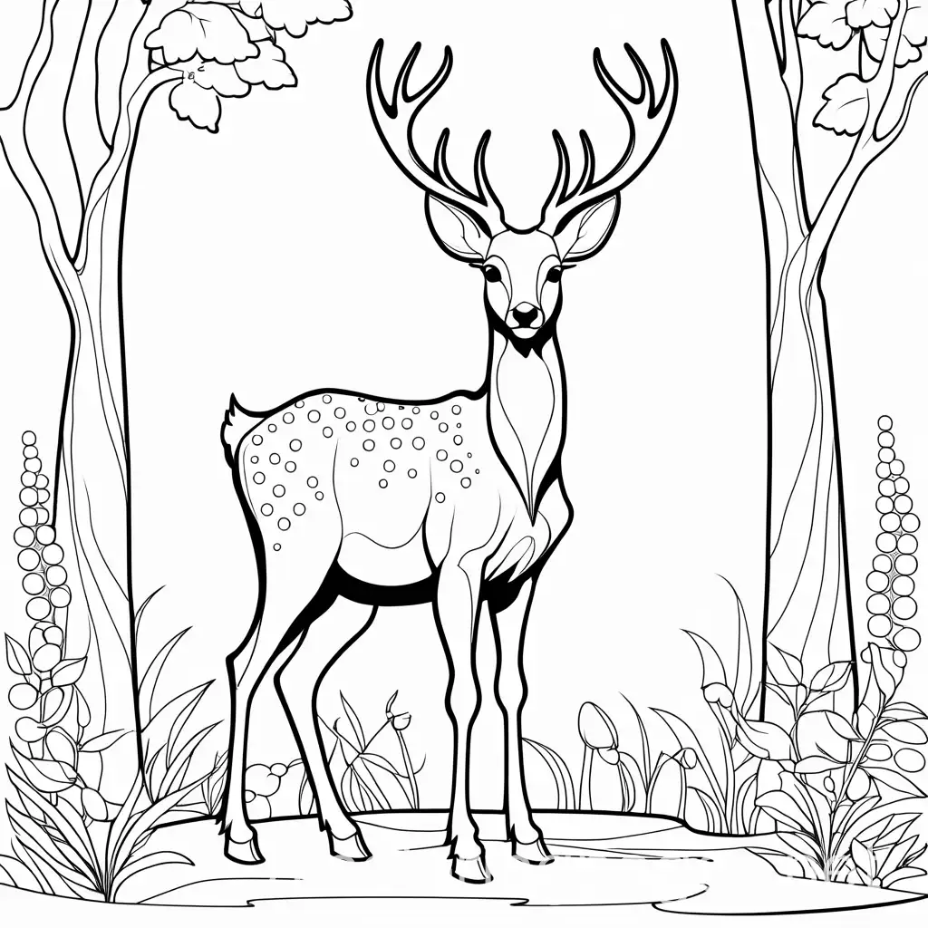 Graceful-Deer-Coloring-Page-for-Kids