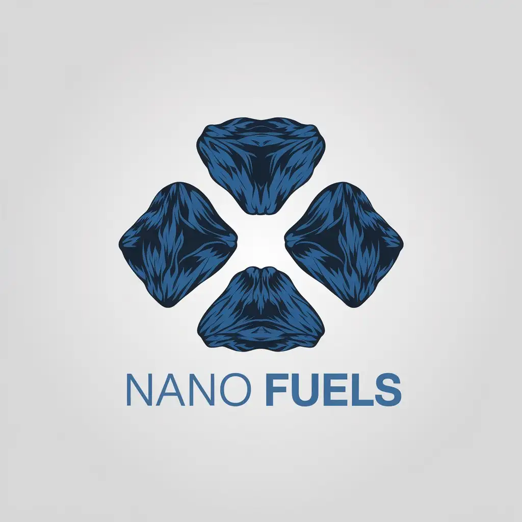 LOGO Design for NANO FUELS Minimalistic Coal Symbol with Clear Background