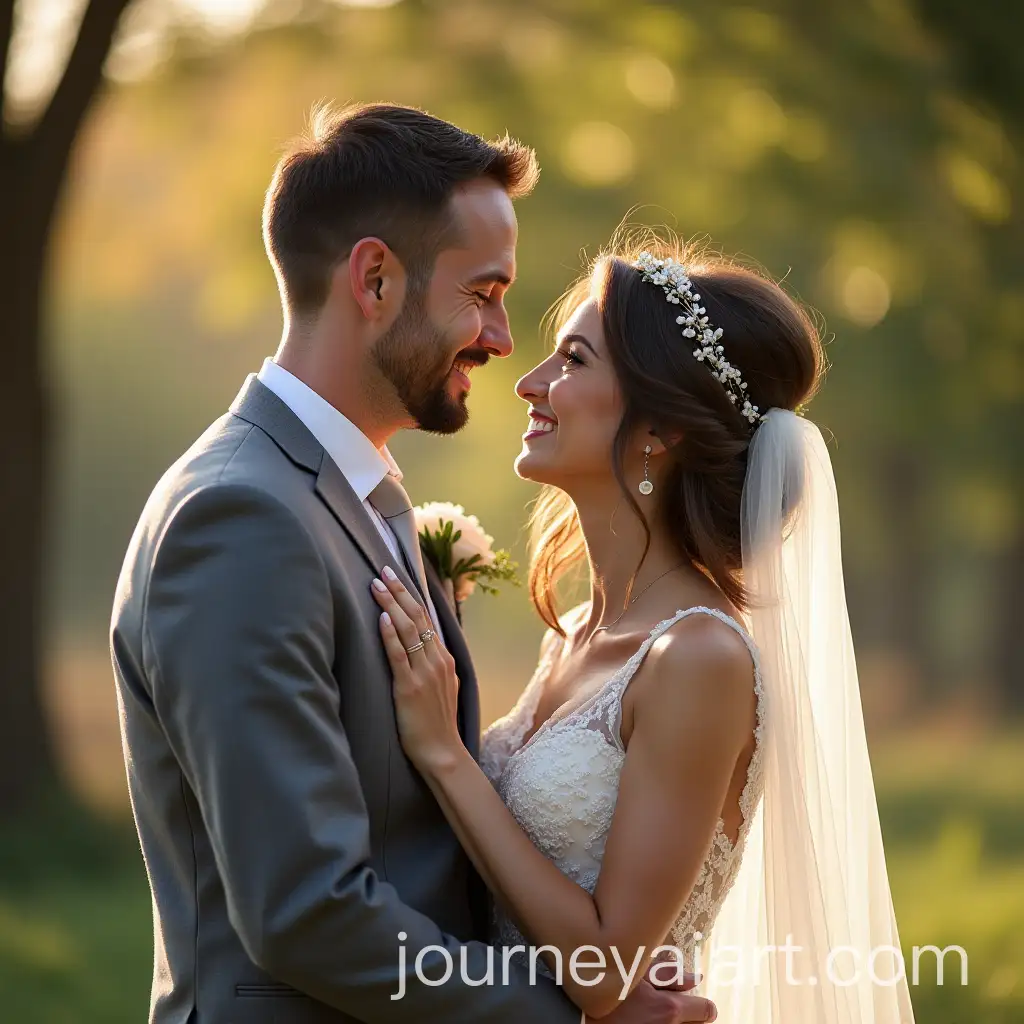 Romantic-Outdoor-Wedding-Scene-with-Bride-and-Groom-Smiling-Together