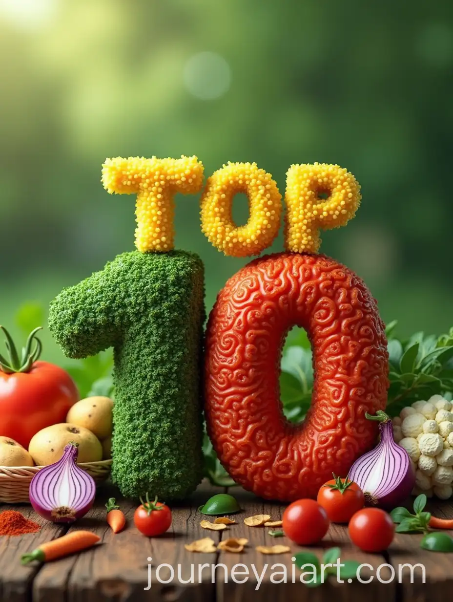Realistic-3D-Font-Design-for-Top-10-Most-Eaten-Vegetables-in-India-with-Fresh-Produce-Textures