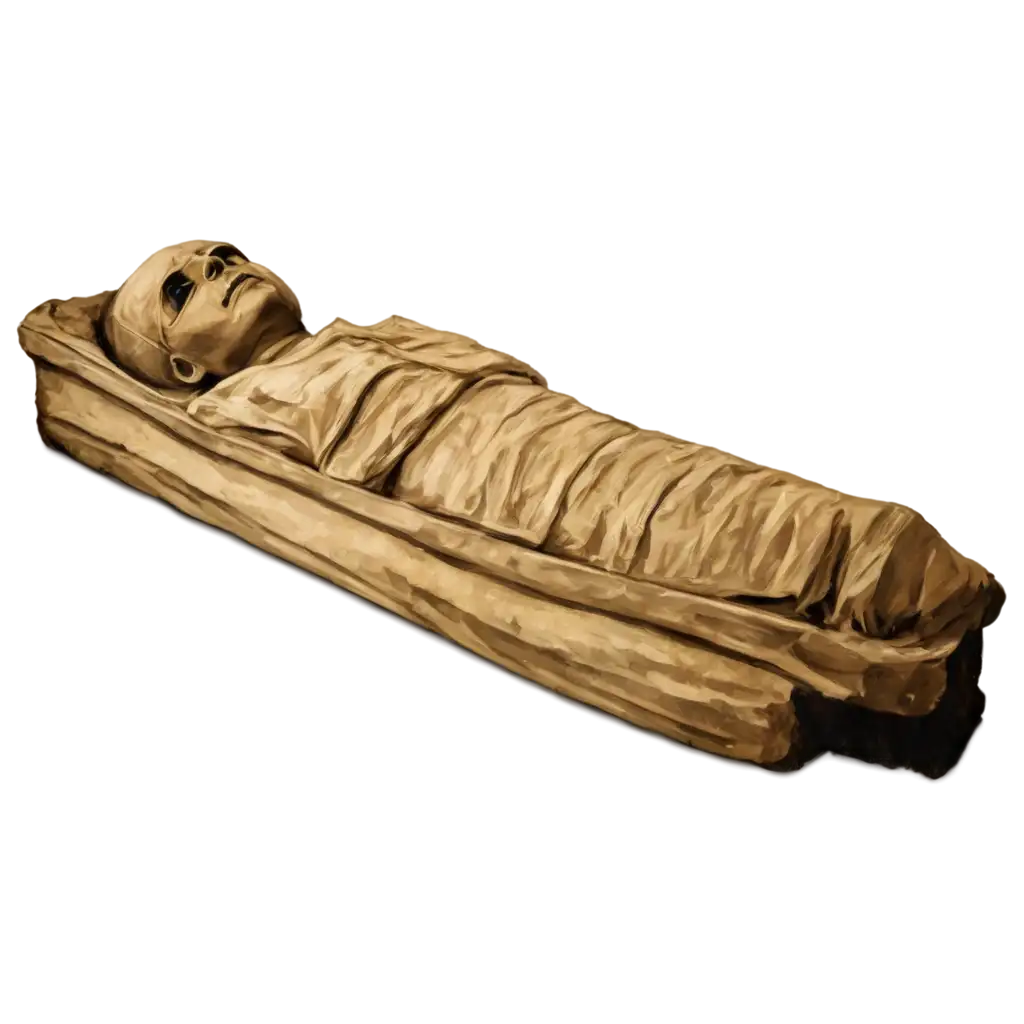 HighQuality-PNG-Image-of-a-Mummified-Body-in-a-Wrapped-Sarcophagus