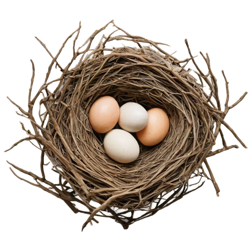 HighQuality-PNG-of-a-Birds-Nest-with-Pastel-Egg-Nature-and-New-Life