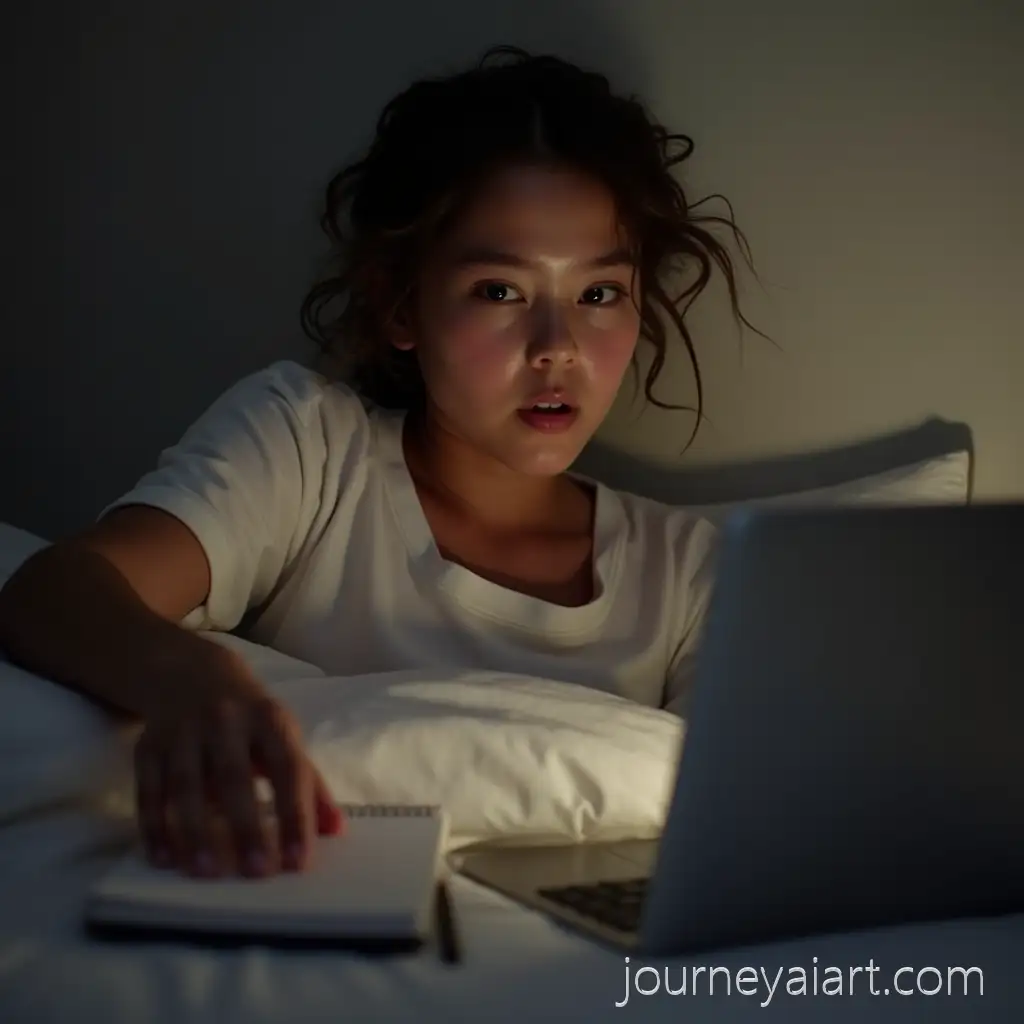 Person-Waking-UpAI-Image-Prompt-Expansion-in-the-Morning-Reaching-for-Laptop-or-Notebook-with-Urgency