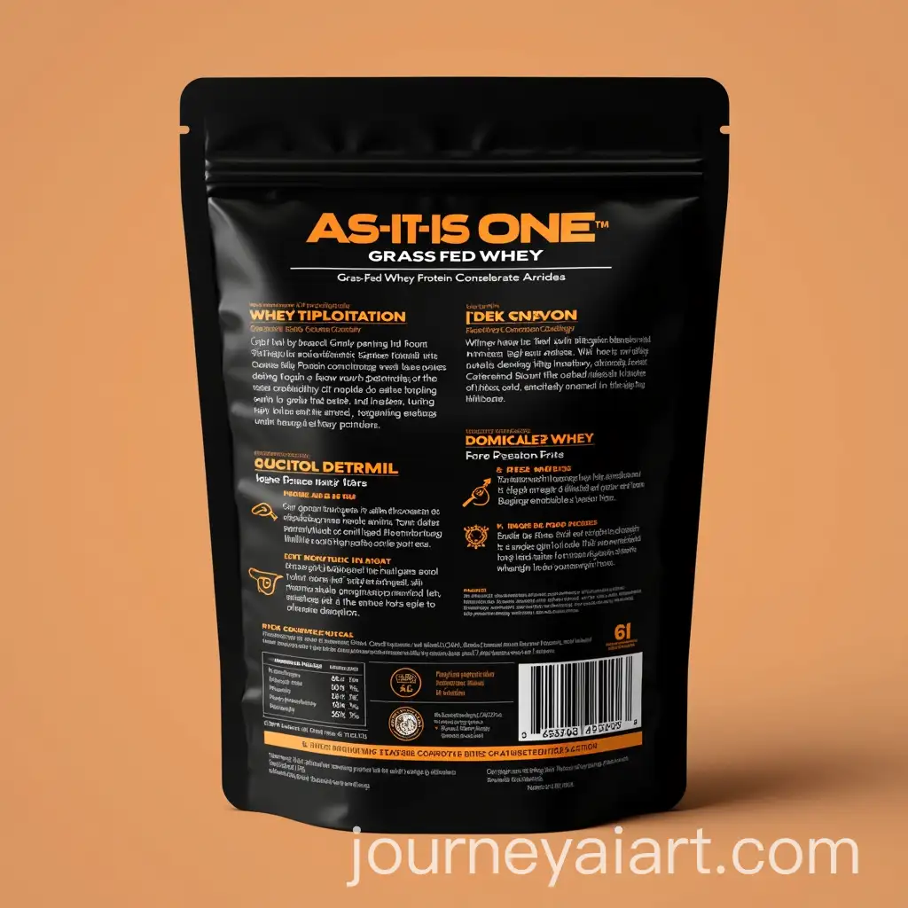 Premium-Black-Pouch-Design-for-ASITIS-ONE-GrassFed-Whey-Protein-Concentrate-with-Dynamic-Orange-Highlights