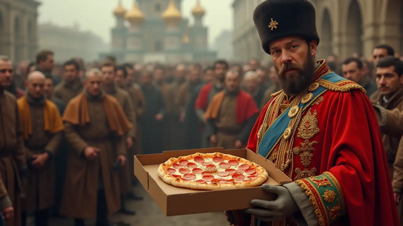 Tsar-Nicholas-II-Feeding-Pizza-to-Russian-Peasants