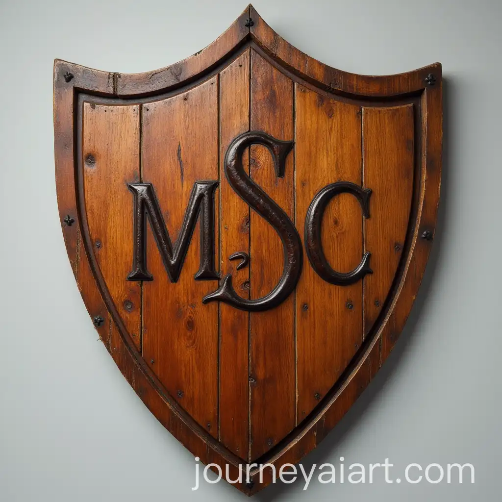 Curved-Wooden-Triangular-Shield-with-MSC-Emblem