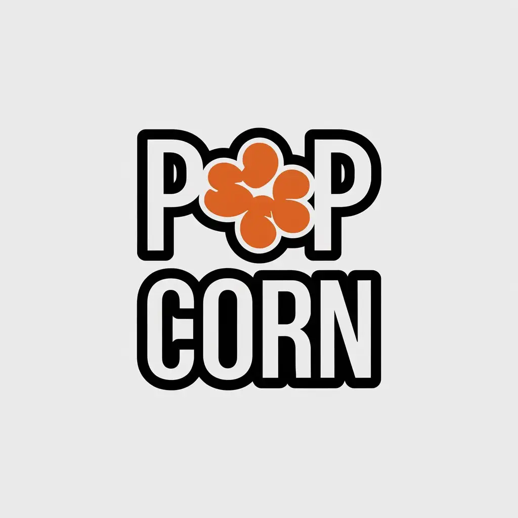 LOGO Design for Pop Corn Vector Art with Crisp Text and Clear Background