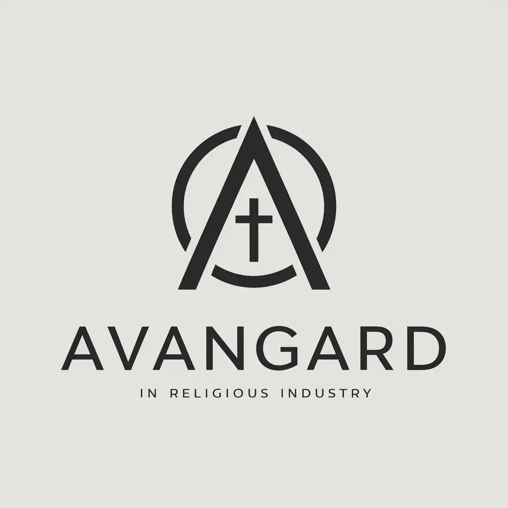 a vector logo design,with the text "Avangard", main symbol:Direction,Moderate,be used in Religious industry,clear background