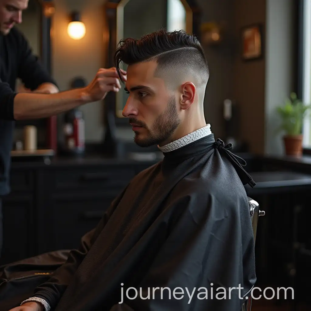 Ninja-Streamer-Getting-a-Low-Taper-Fade-in-a-Barber-Chair
