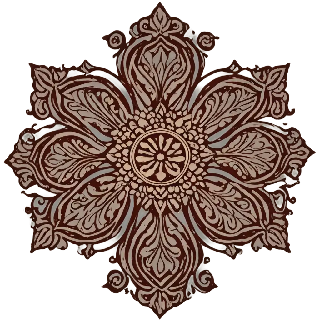 Indian-Mandala-Drawing-in-Brown-PNG-for-Versatile-Digital-Use