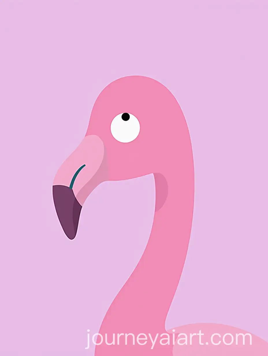 Minimalistic-Abstract-Flamingo-Illustration-with-Playful-Lavender-Background