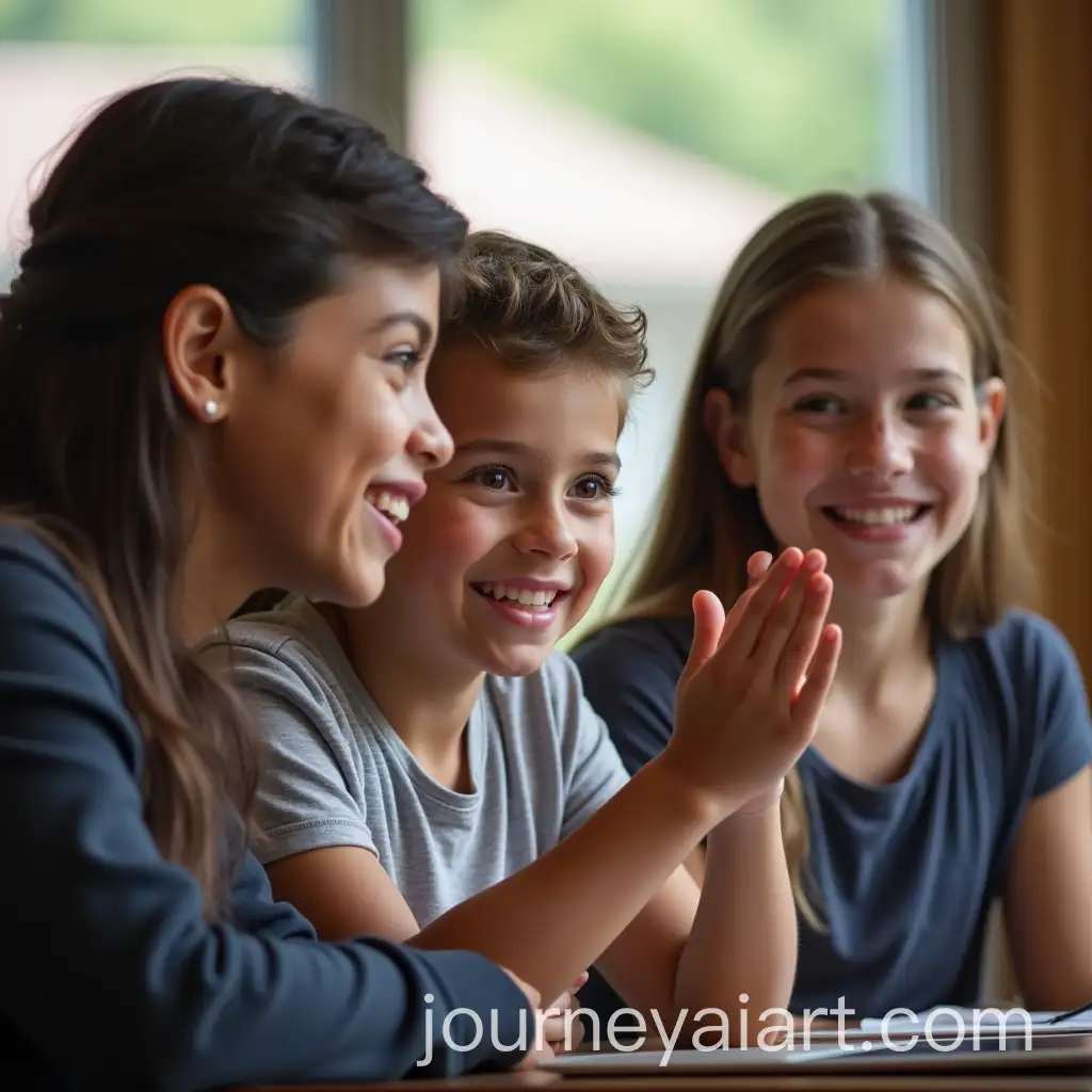 Middle-School-Students-Engaged-in-Friendly-Conversation