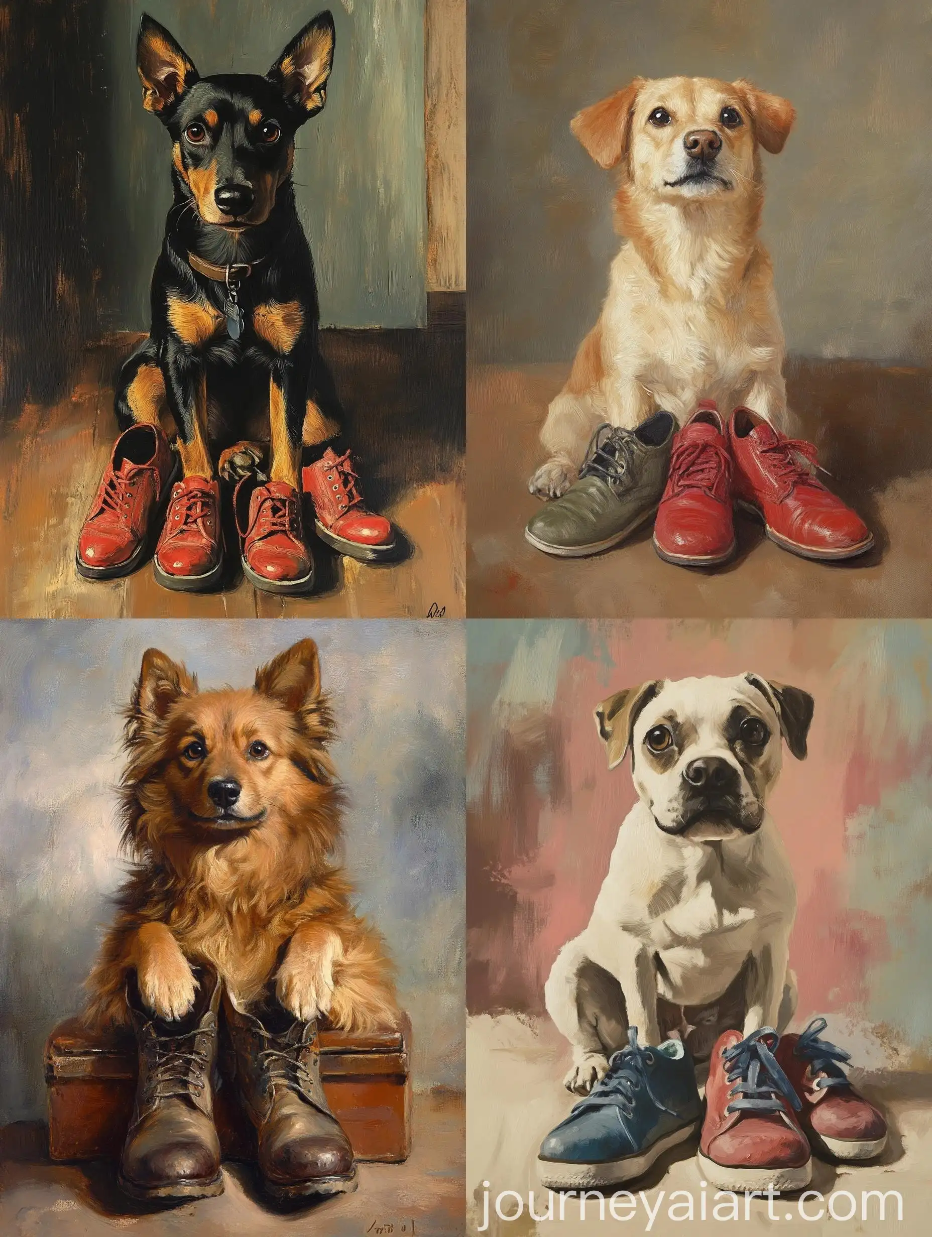 Adorable-Dog-in-Trendy-Shoes-Posing-on-a-Fashionable-Street