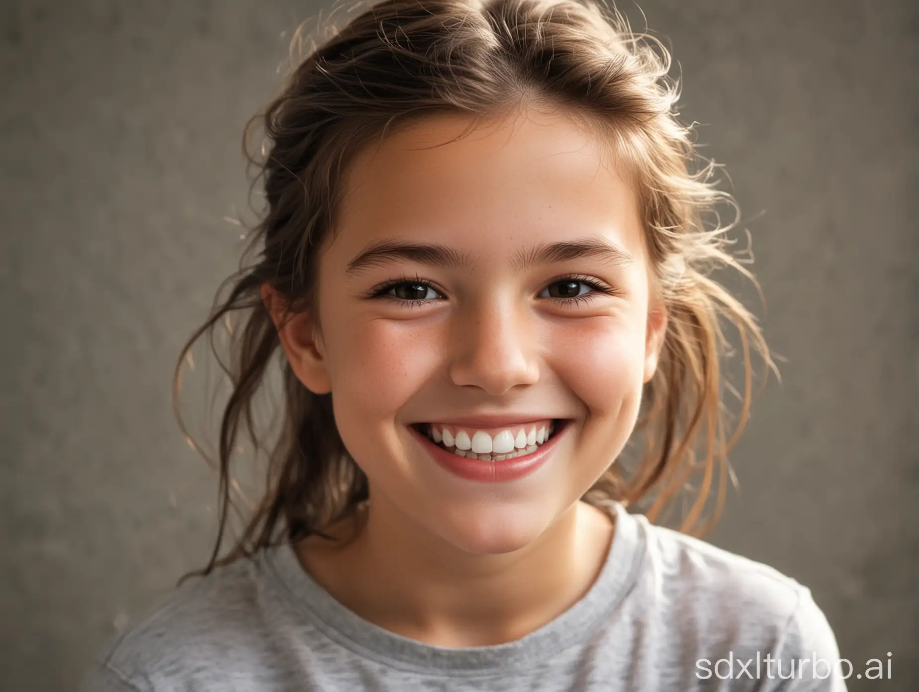 photograph of a girl smiling