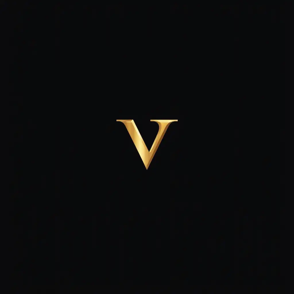 Design a luxury, modern, and minimalist logo for 'VÆRA ᴀɢᴇɴCY' with the slogan 'Rise Up.' The logo should feature a custom, elegant 'V' monogram as the primary symbol, seamlessly integrated with the brand name. The ‘V’ should have a sleek, geometric, or slightly abstract design, symbolizing power, exclusivity, and upward movement—representing the agency’s growth-driven mission. Use a premium gold gradient effect on the monogram for a high-end, metallic feel, while keeping the brand name in a modern, luxurious serif or sans-serif typeface (such as Didot or Montserrat). The typography should be refined yet bold, exuding sophistication. The background should be deep black or dark navy to enhance the gold contrast, creating an elite and timeless aesthetic. The overall design must be minimalist, striking, and instantly recognizable, suitable for branding on digital platforms, business cards, and merchandise.