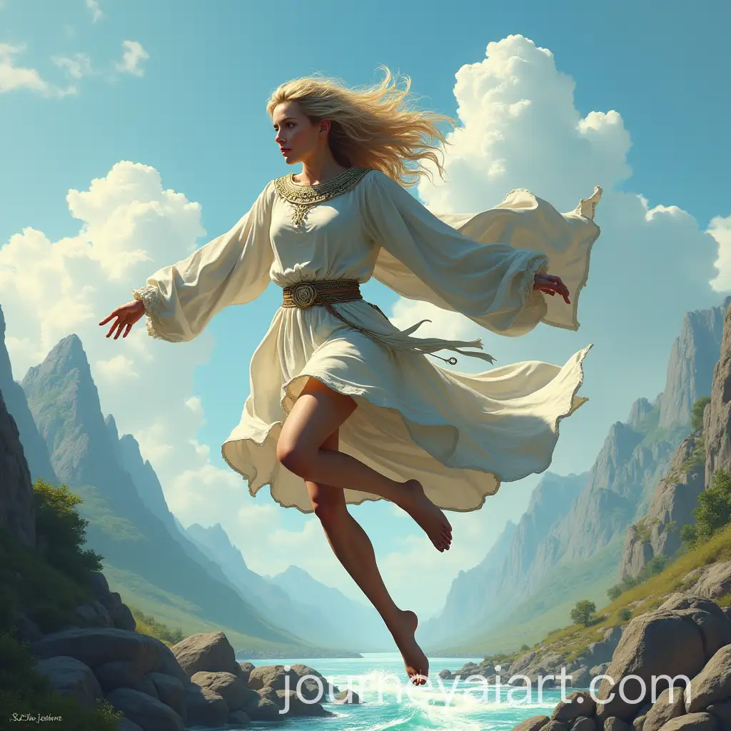 Graceful-Young-Woman-Leaping-Across-Mountains-and-Rivers