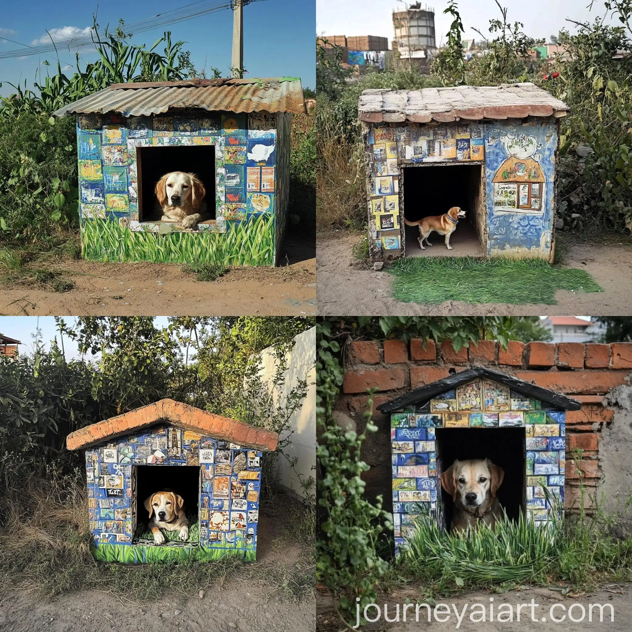 Street-Dog-Finds-Happiness-at-GraffitiCovered-Little-House