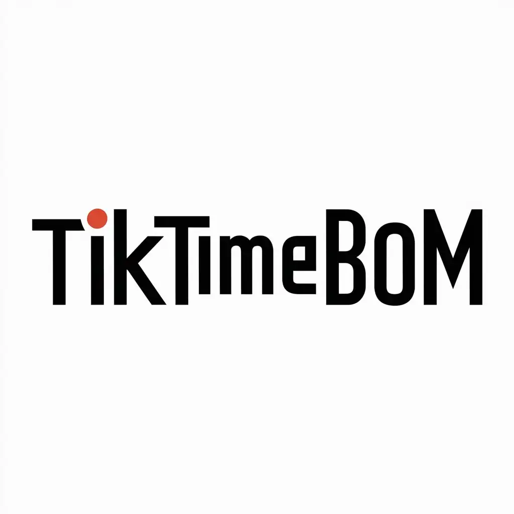 Sleek TikTimeBOM Logo Design in Modern Font