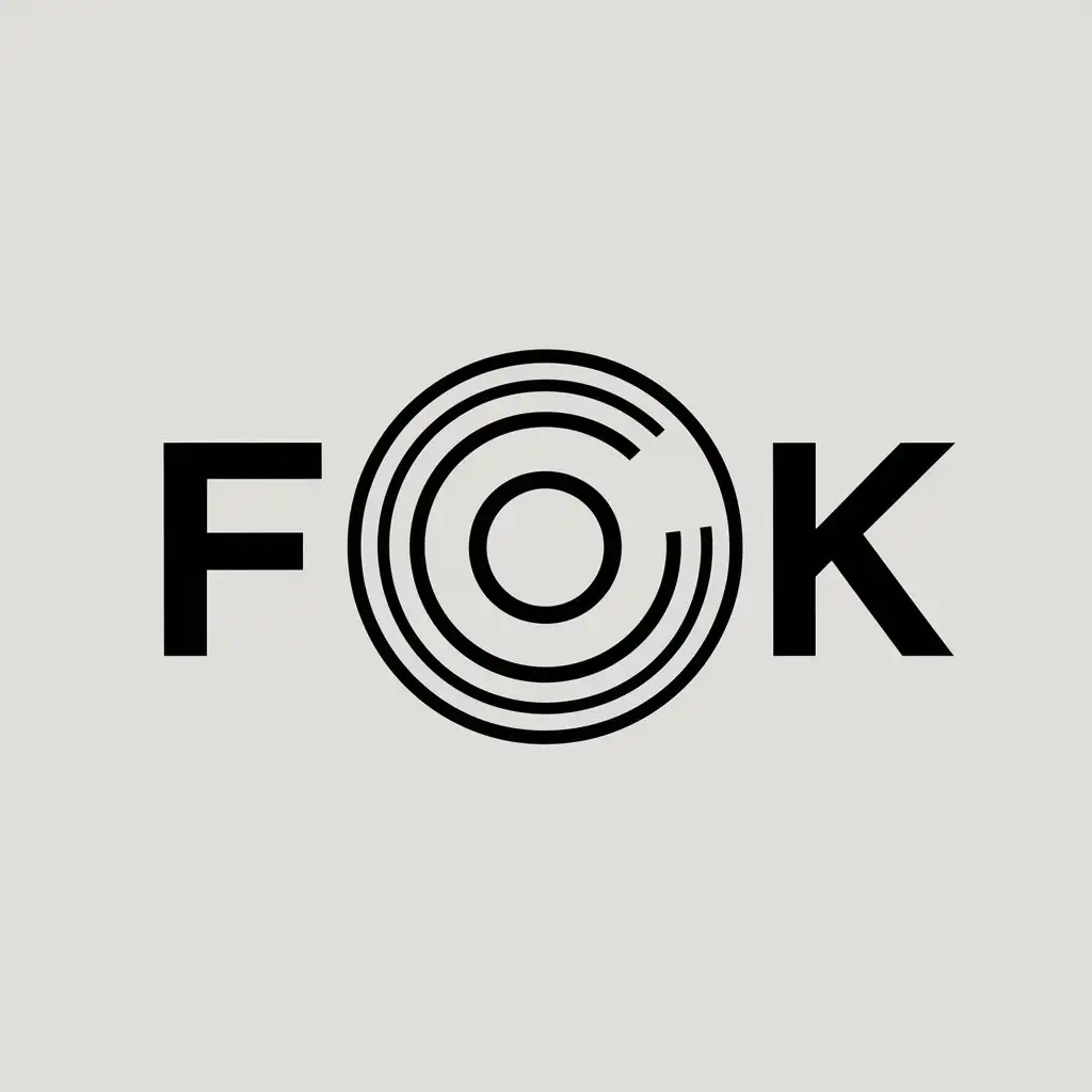 a vector logo design,with the text "fourK", main symbol:camera lens,Minimalistic,clear background