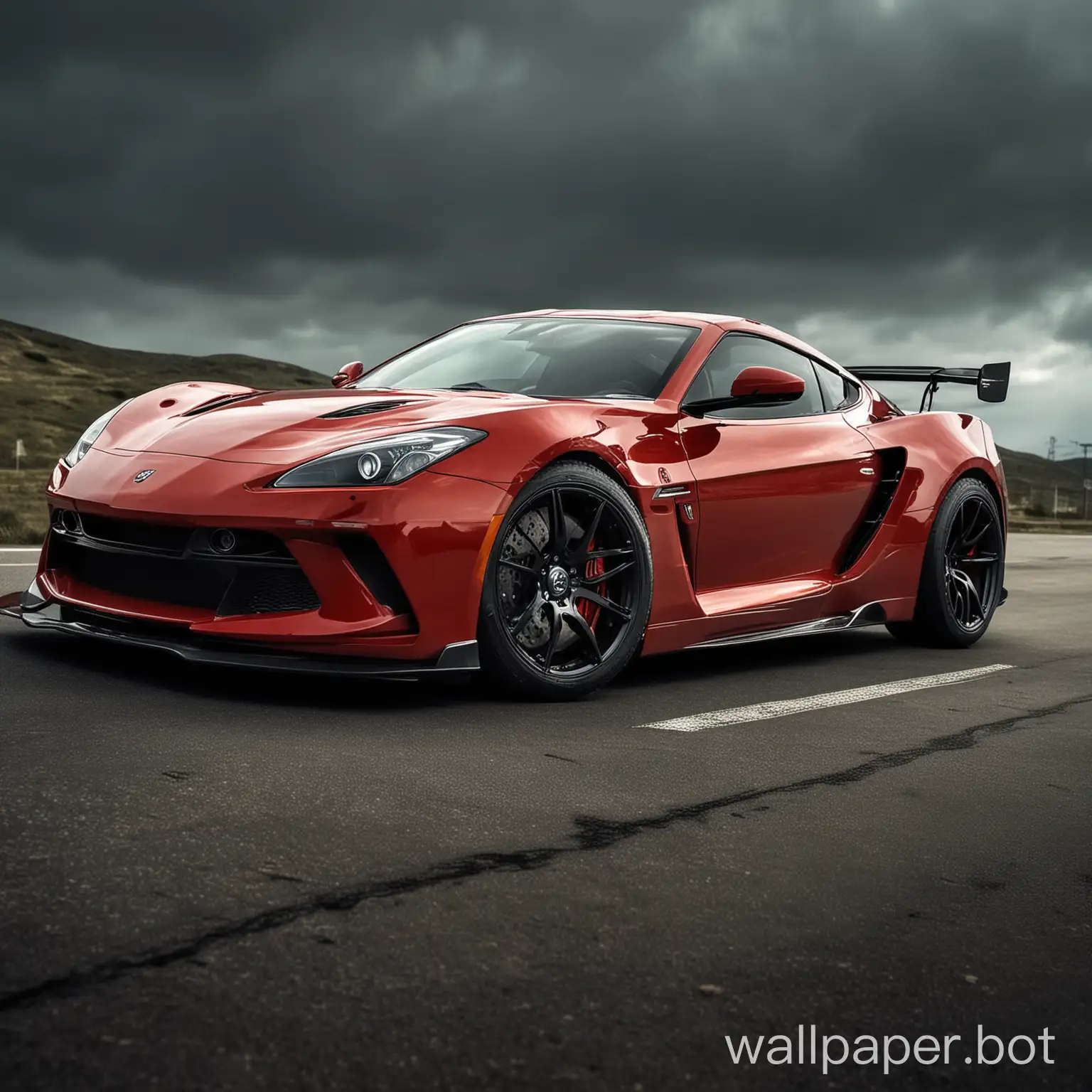 Luxury-Sports-Car-Speeding-on-Desert-Highway