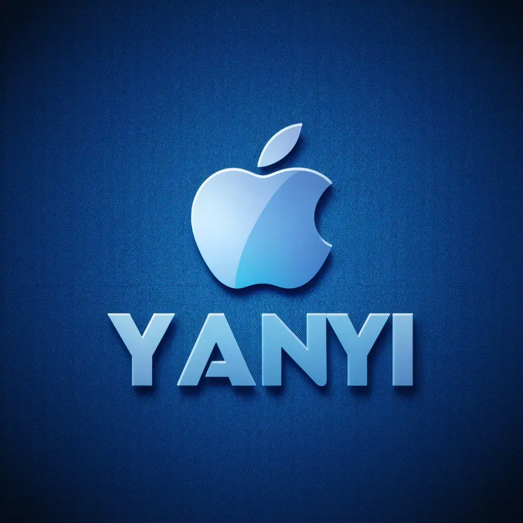 a vector logo design,with the text "yanyi", main symbol:apple,Moderate,be used in Internet industry,clear background