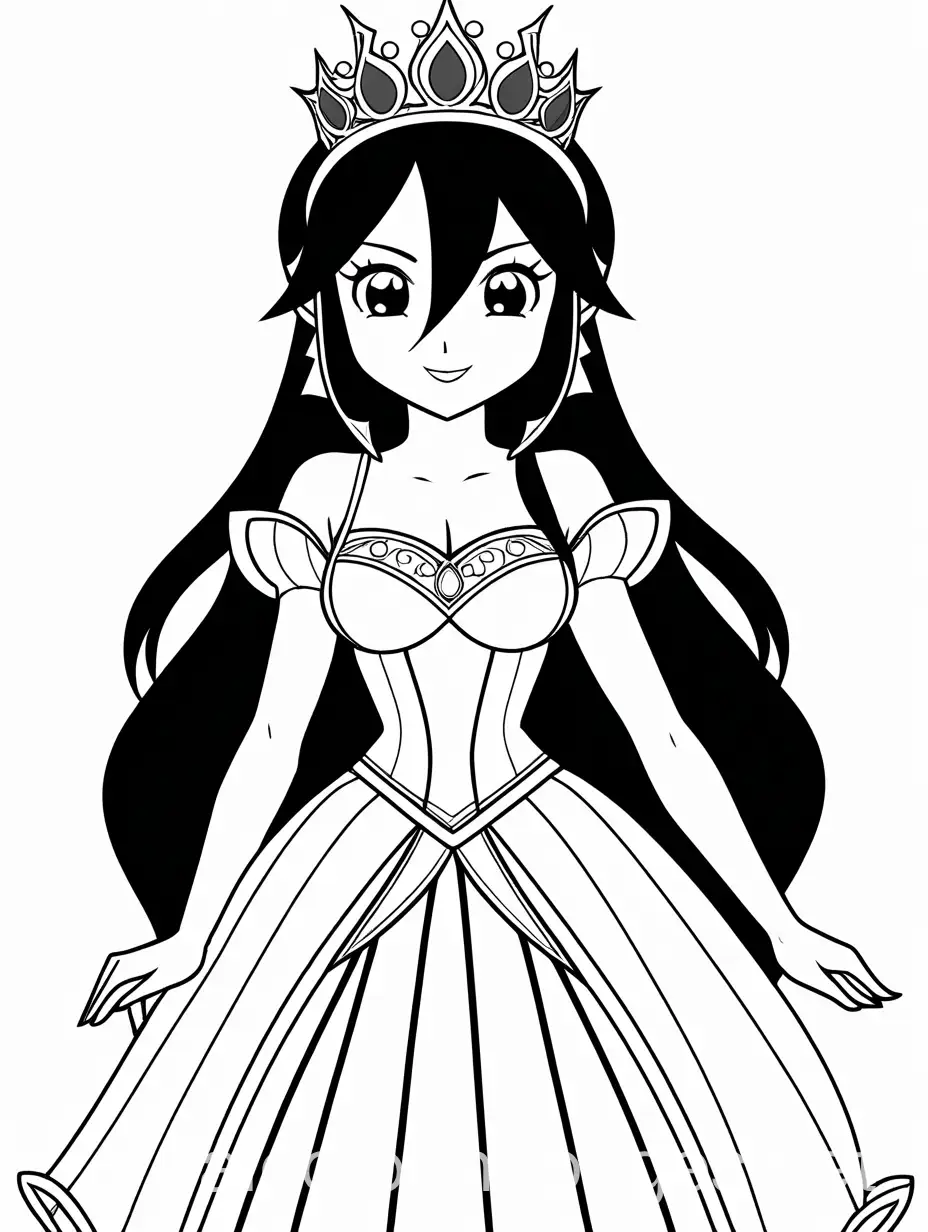 Erza-Scarlet-as-a-Princess-Coloring-Page-for-Kids