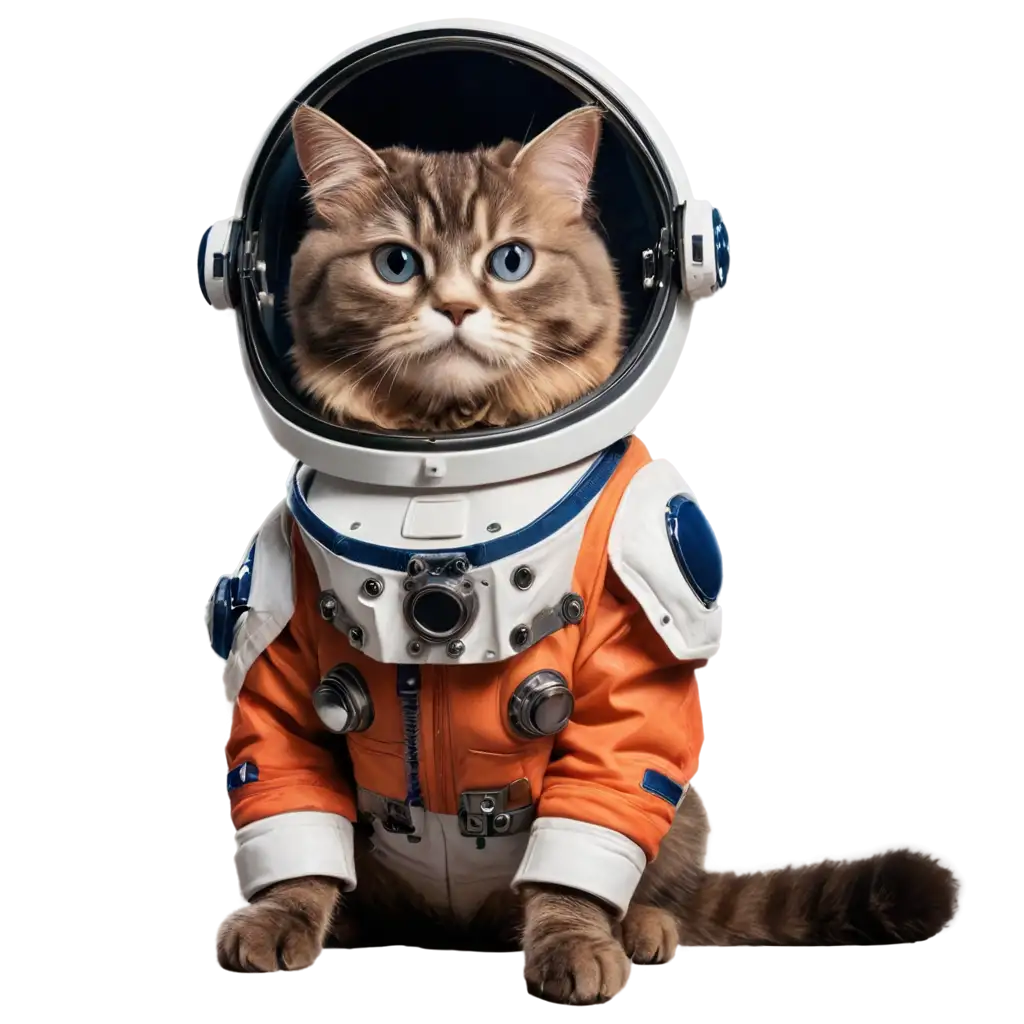 A cat with an astronout suit