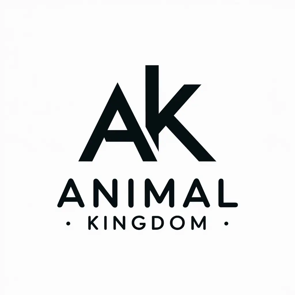 LOGO-Design-for-Animal-Kingdom-Minimalistic-Vector-Logo-with-AK-Symbol-for-Entertainment-Industry