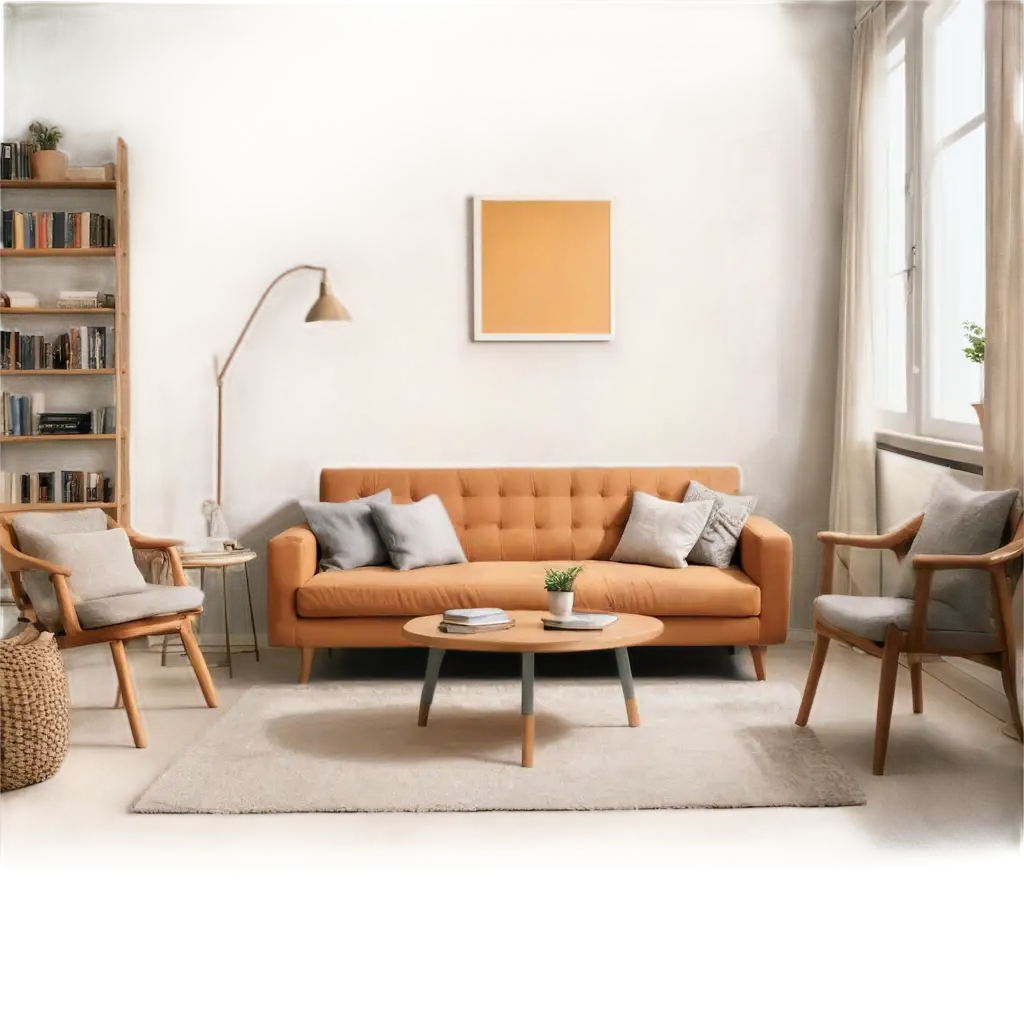 Realistic-Scandinavian-Living-Room-PNG-Image-Airy-EarthyPNG-Image-Usage-Scenarios-Sunlit-Ambience-with-3Seater-Sofa-and-Side-Table