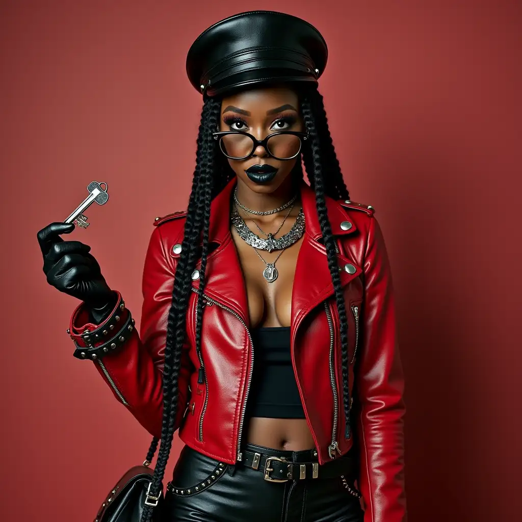 Punk-Rock-African-Woman-in-Bold-Leather-Fashion