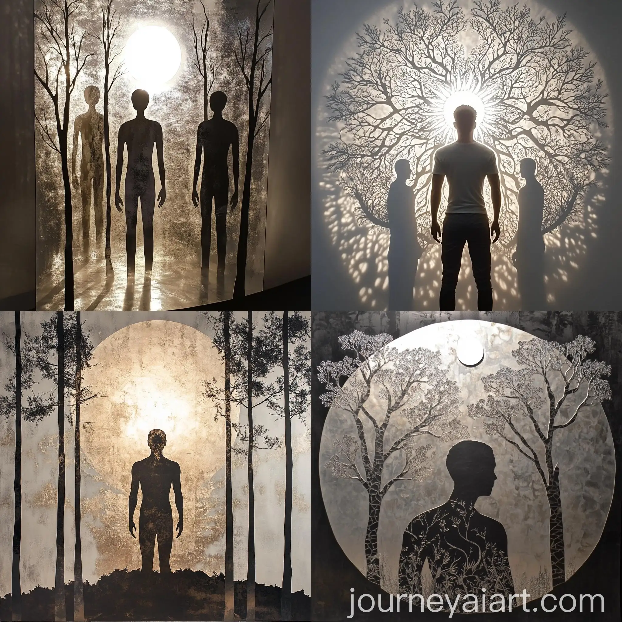 Silhouette-of-a-190m-High-Man-with-Silver-Aura-Sun-and-Three-Large-Trees