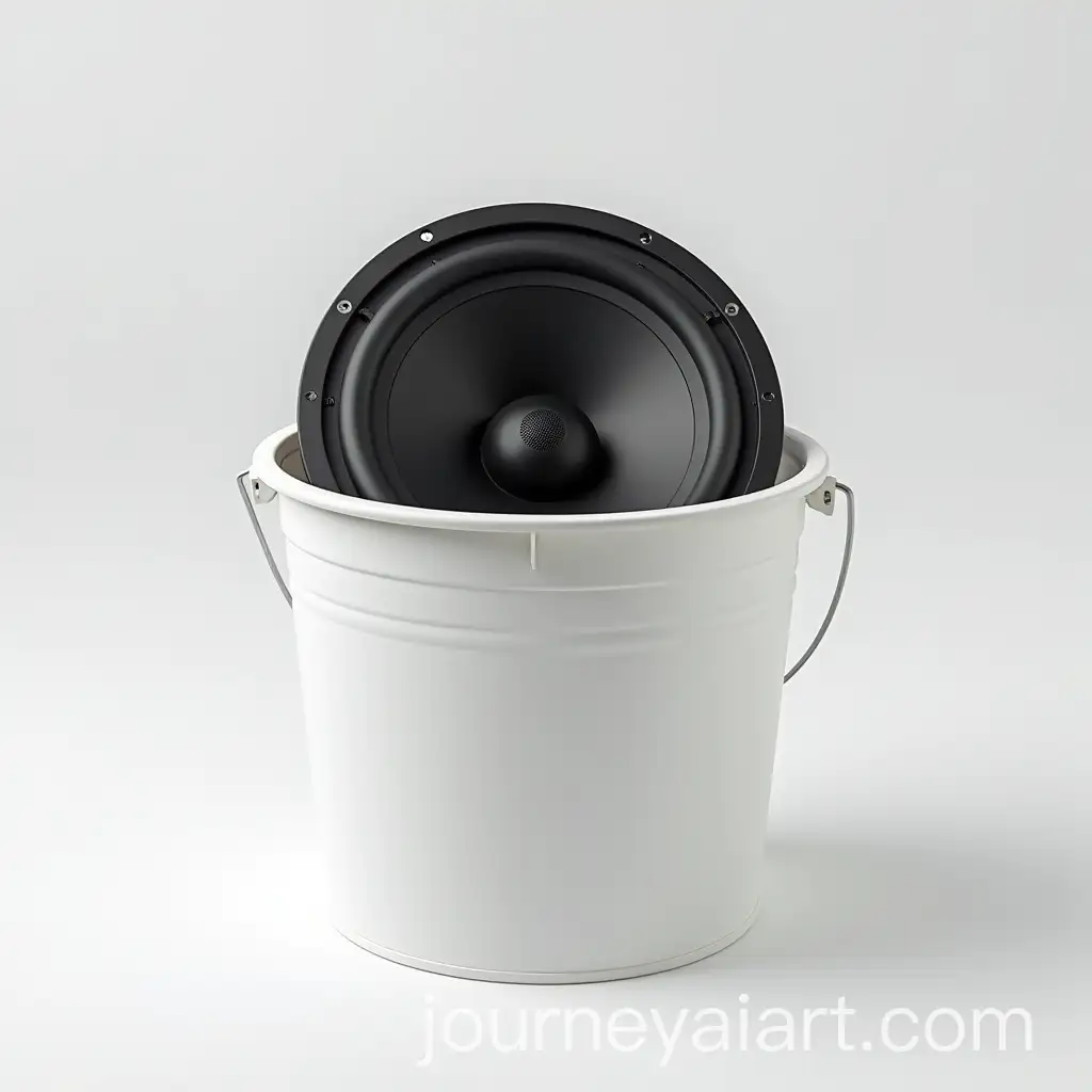 Black-Coaxial-Speaker-Inside-White-Bucket-with-Minimalist-Industrial-Aesthetic
