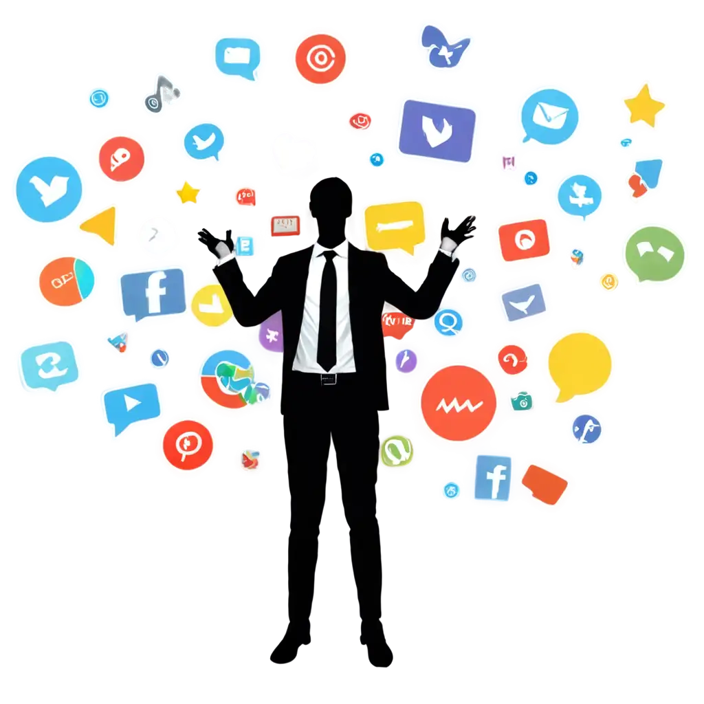 Silhouette-of-Person-in-Suit-with-Floating-Social-Media-Icons-PNG-Image-for-Digital-Influence-Representation