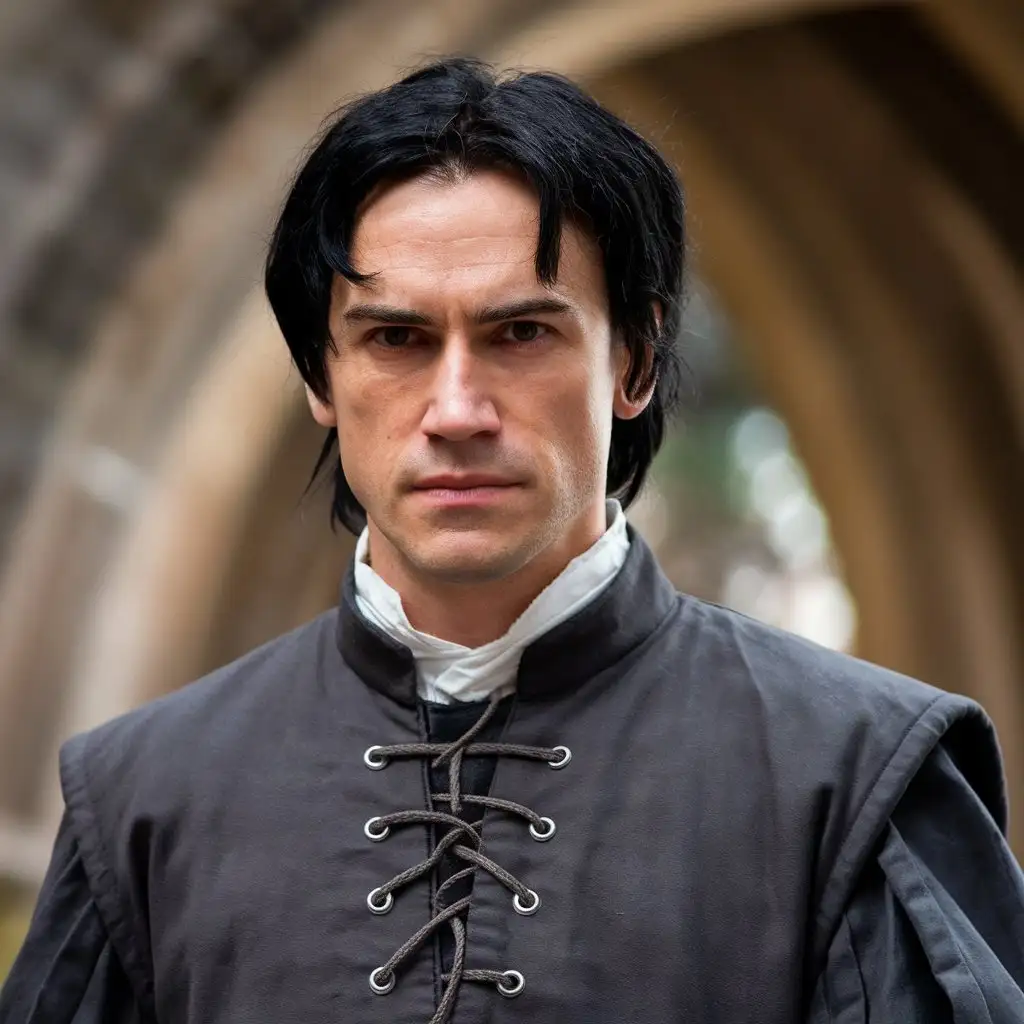 Man-in-Medieval-Business-Suit-with-Black-Hair