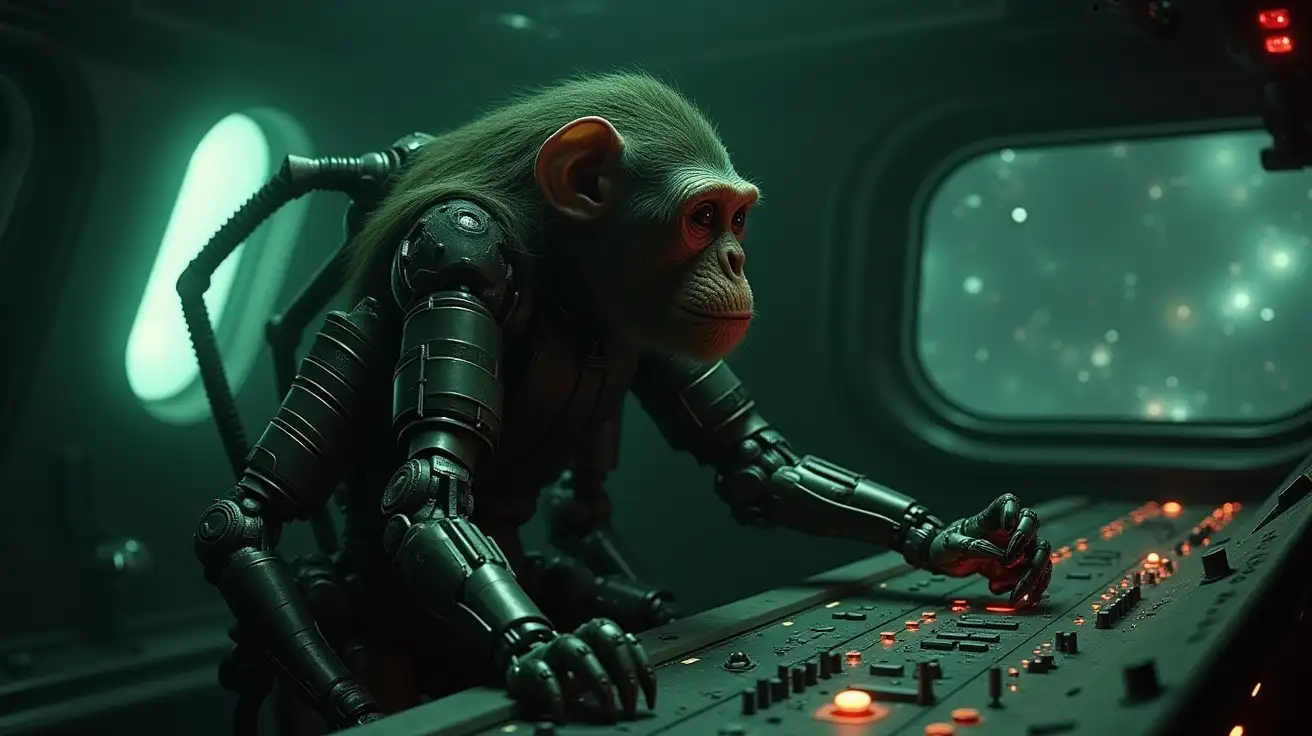 FourArmed-AnimalRobot-Hybrid-Monkey-in-Space-Suit-Operating-Controls