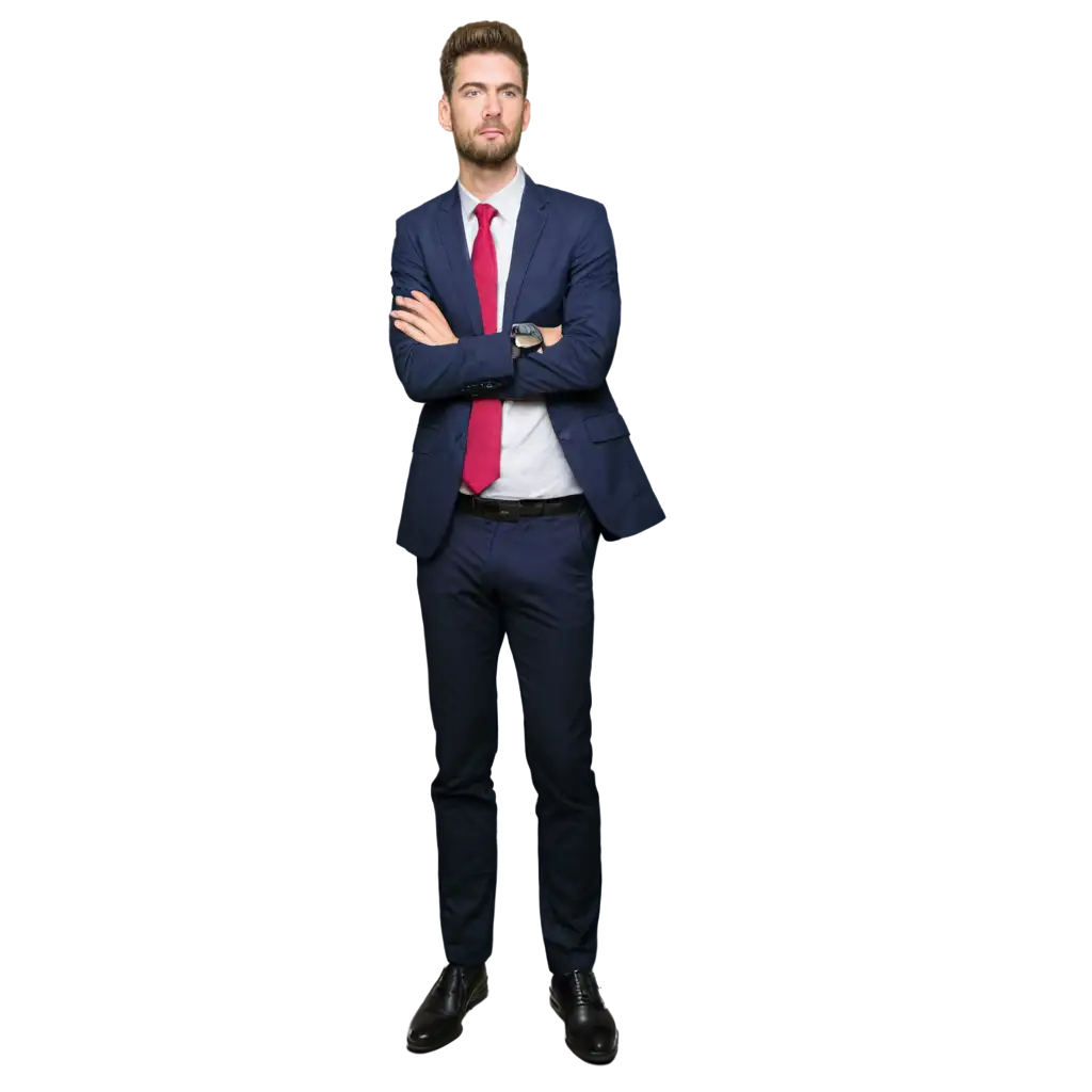 businessman crossing arms