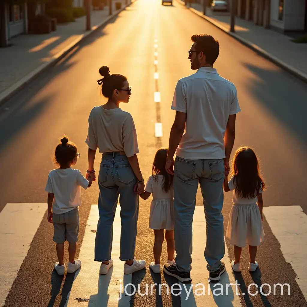 Family-of-FiveAI-Image-Prompt-Expansion-Crossing-a-Zebra-Crossing-in-Golden-Hour-Light