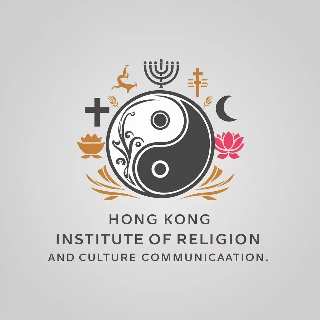 a logo design,with the text "Hong Kong Institute of Religion and Culture Communication", main symbol:religious culture,Moderate,clear background