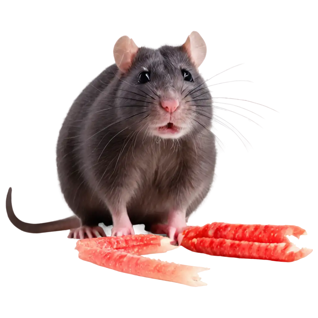 Rat-Eating-Crab-Sticks-PNG-HighQuality-Image-for-Creative-Projects