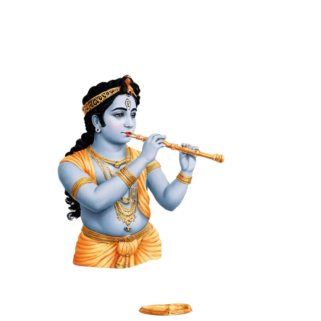 LordPNG-Image-Optimization-Krishna-Playing-Flute-PNG-Capturing-Divine-Music-in-CrystalClear-Detail