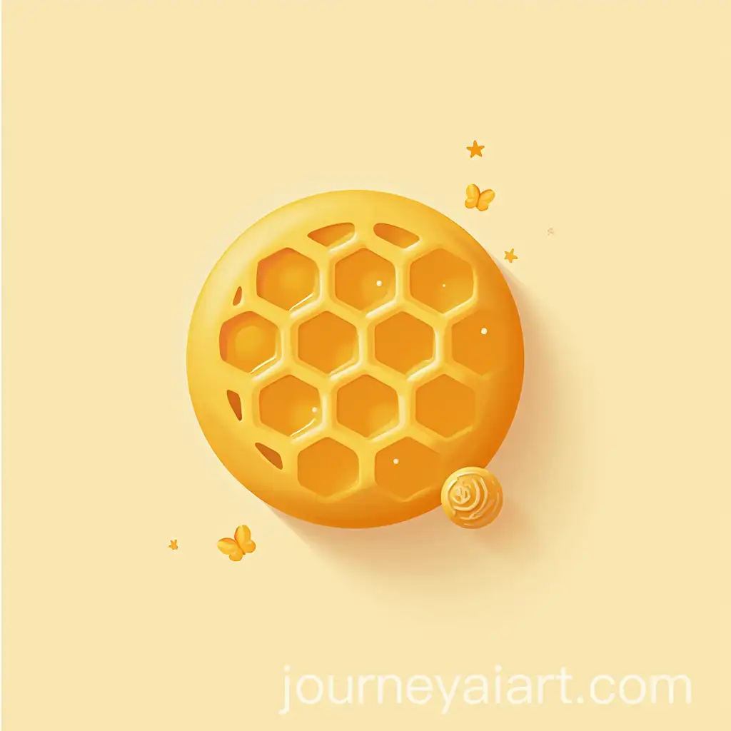 Arabic-Sweet-Shop-Logo-with-Honeycomb-Bread-and-Brand-Name-Khleea-W-Haly