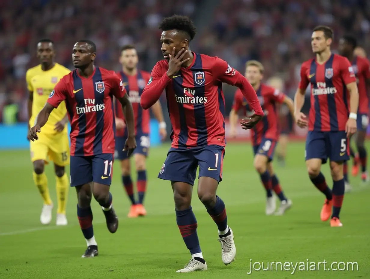 Bukayo-Saka-Celebrating-UEFA-Champions-LeagueAI-Art-Prompt-Expansion-Victory