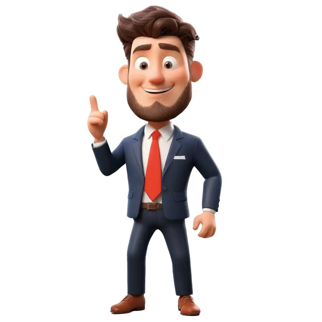 Animated-Businessman-Icon-in-Tie-HighQuality-PNG-Format-for-Versatile-Use