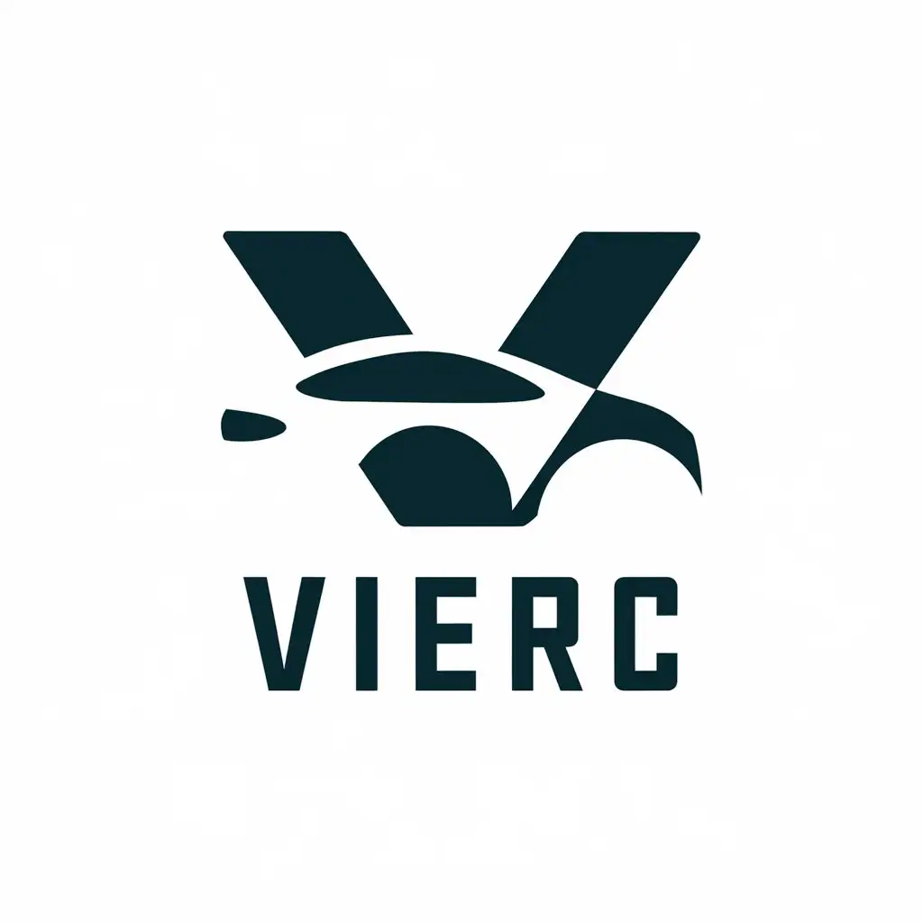 a vector logo design,with the text "VieRC", main symbol:download,Moderate,be used in Automotive industry,clear background