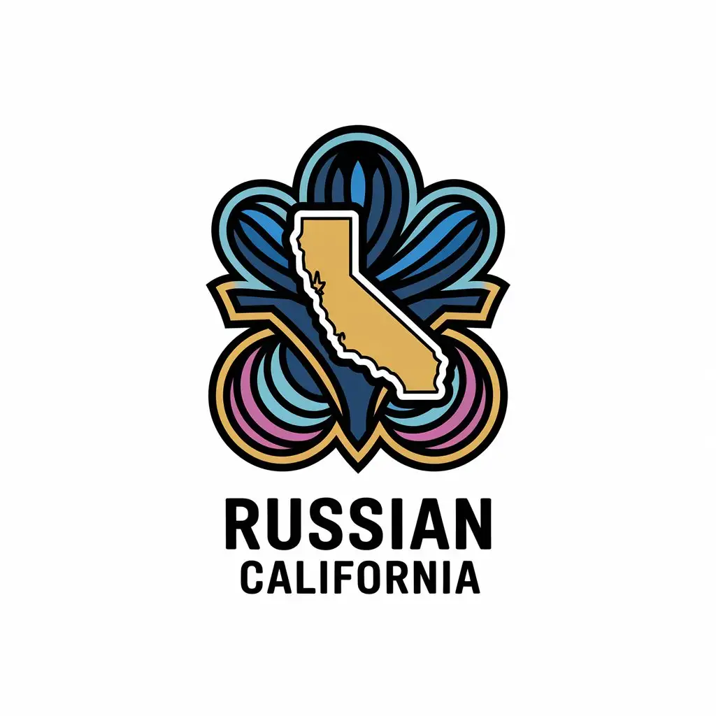 LOGO-Design-for-Russian-California-Golden-Card-of-California-in-a-Complex-Design-for-Media-Industry