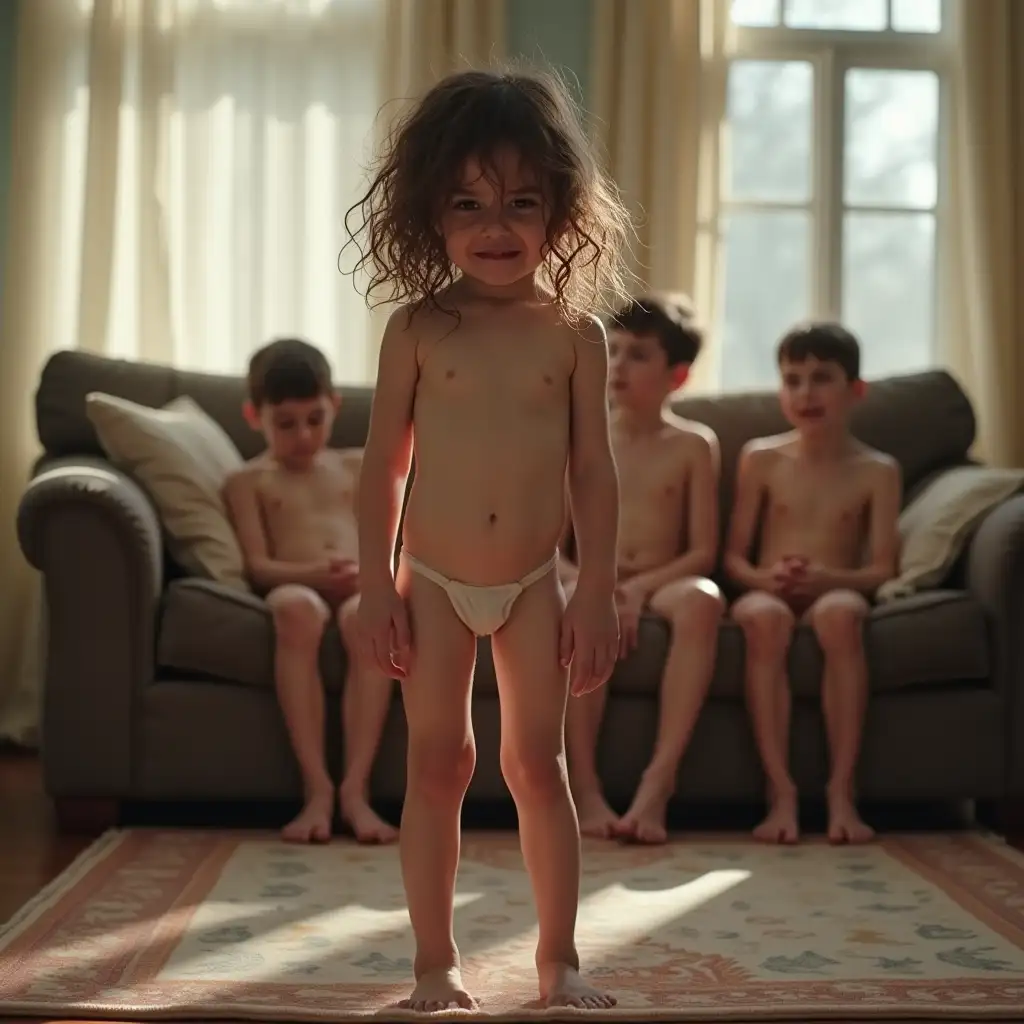 Young-Girl-Crying-in-Bright-Living-Room-with-Family-in-Background