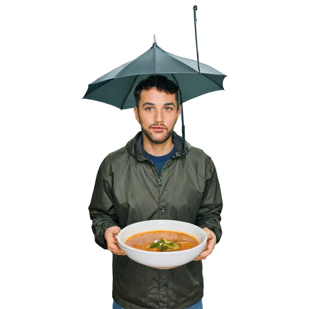 Eating-Fish-Soup-in-the-Rain-HighQuality-PNG-Image-for-Creative-and-Culinary-Visuals